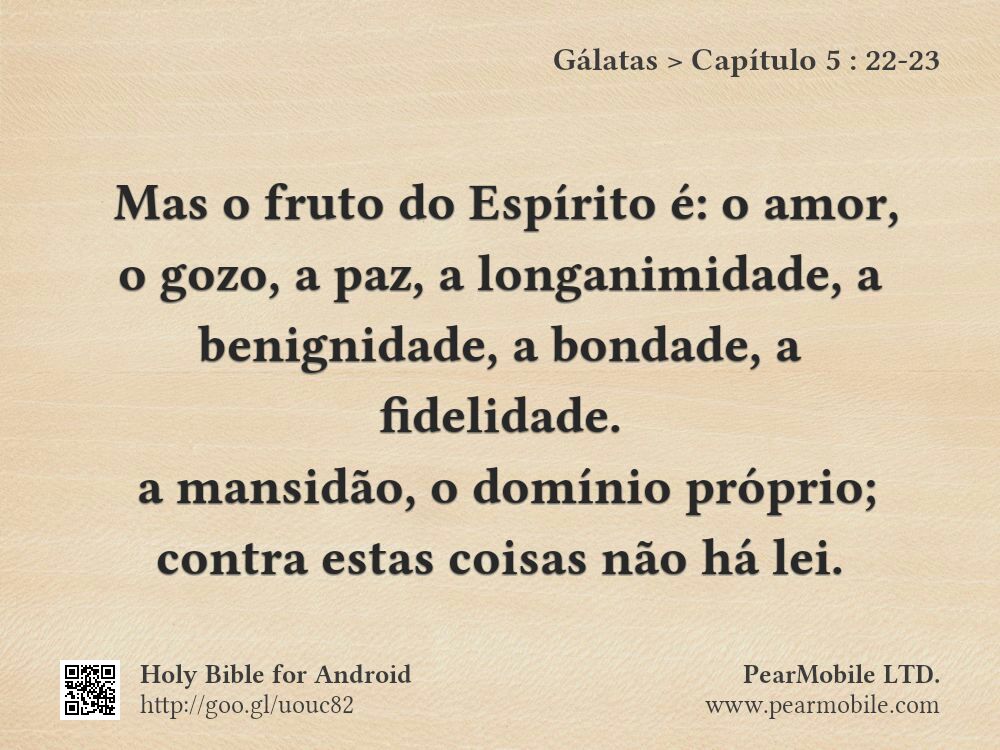 Gálatas, Capítulo 5:22-23